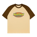 Áo thun raglan tay ngắn NULLED Retro Cracked Oval Tee | N-T396-HC-T6-BN