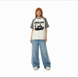 Áo thun xanh biển in NULLED Cyber Rider Tee N-T3127-N-T00-XB