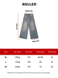 Quần jean wash màu ống rộng local brand NULLED N-Q3