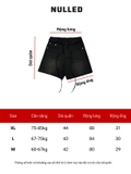Quần jean short wash ống rộng local brand NULLED N-QS2