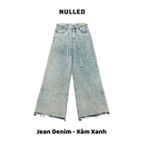 Quần jean nữ ống rộng phối dây local brand NULLED N-Q4