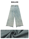 Quần jean nữ ống rộng phối dây local brand NULLED N-Q4