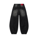 Quần jeans suông bí chít den wash mèo NULLED N-Q46-D