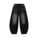 Quần jeans suông bí chít den wash mèo NULLED N-Q46-D