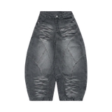 Quần baggy jeans suông ống bí xám NULLED N-Q51-X
