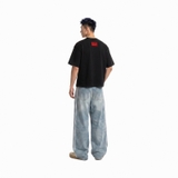 Áo thun in hình màu đen form boxy NULLED Y2K Grunge Tee N-T333-N-T00-D