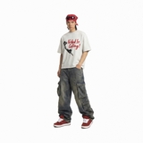 Áo thun in hình retro NULLED màu xám trắng The Call Tee N-T309-N-T00-XT