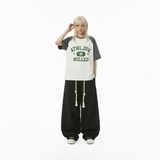 Áo thun raglan in hình màu trắng xám NULLED Campus League Tee N-T311-07-TX