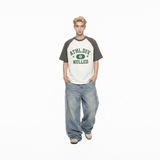 Áo thun raglan in hình màu trắng xám NULLED Campus League Tee N-T311-07-TX