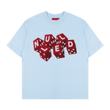 Áo thun xanh biển in xí ngầu NULLED Lucky Dice Tee  N-T3110-N-T00-XB