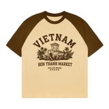 Áo thun raglan Chợ Bến Thành Việt Nam chất liệu cotton N-T325-HC-T6-BN