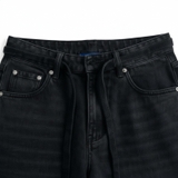 Quần suông jeans unisex màu đen NULLED N-Q17