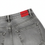 Quần suông jeans unisex xám khói NULLED N-Q18