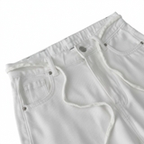 Quần suông jeans unisex màu trắng NULLED N-Q19