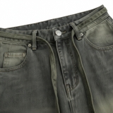 Quần suông jeans unisex màu xanh NULLED N-Q20