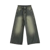 Quần suông jeans unisex màu xanh NULLED N-Q20