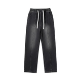 Quần baggy suông đen dây rút NULLED N-Q25-D