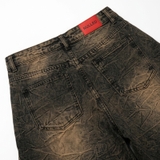 Quần Baggy suông bí wash gãy nâu NULLED N-Q41