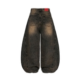 Quần Baggy suông bí wash gãy nâu NULLED N-Q41