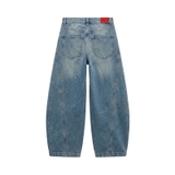 Quần baggy suông unisex jeans xanh đậm NULLED N-Q42