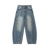 Quần baggy suông unisex jeans xanh nhạt NULLED N-Q43