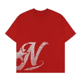 Áo thun in hình màu đỏ form boxy NULLED Y2K Grunge Tee N-T333-N-T00-DO
