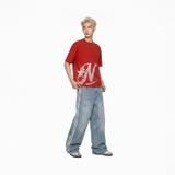 Áo thun in hình màu đỏ form boxy NULLED Y2K Grunge Tee N-T333-N-T00-DO