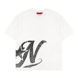 Áo thun in hình màu trắng form boxy NULLED Y2K Grunge Tee N-T301-N-T00-T