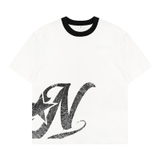 Áo thun in hình màu trắng phối cổ form boxy NULLED Y2K Grunge Tee N-T301-HC-T7-TVD