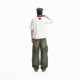 Áo thun in hình màu trắng phối cổ form boxy NULLED Y2K Grunge Tee N-T301-HC-T7-TVD