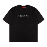Áo thun in chữ basic form boxy màu đen NULLED I Don't Ke Tee N-T335-N-T00-D