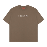 Áo thun in chữ basic form boxy màu nâu NULLED I Don't Ke Tee N-T335-N-T00-N