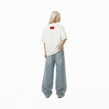 Áo thun in chữ basic form boxy màu trắng NULLED I Don't Ke Tee N-T303-N-T00-T