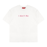 Áo thun in chữ basic form boxy màu trắng NULLED I Don't Ke Tee N-T303-N-T00-T