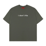 Áo thun in chữ basic form boxy màu xám chì NULLED I Don't Ke Tee N-T335-N-T00-XC