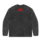 Áo thun wash tay dài in hình NULLED màu đen Nổi Loạn 1.0 N-T337-HC-T15-D