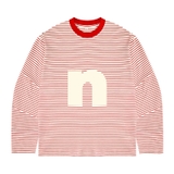 Áo thun tay dài NULLED màu đỏ in hình basic Signature N Tee N-T305-06-DO