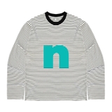 Áo thun tay dài NULLED màu kem in hình basic Signature N Tee N-T305-06-KVD