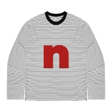 Áo thun tay dài NULLED màu trắng in hình basic Signature N Tee N-T305-06-TVD