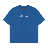 Áo thun in chữ basic màu xanh coban NULLED Nổi Loạn 2.0 N-T342-N-T00-CB