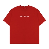 Áo thun in chữ basic màu đỏ NULLED Nổi Loạn 2.0 N-T342-N-T00-DO