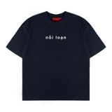 Áo thun in chữ basic màu xanh navy NULLED Nổi Loạn 2.0 N-T342-N-T00-NA