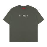 Áo thun in chữ basic màu xám chì NULLED Nổi Loạn 2.0 N-T342-N-T00-XC