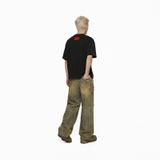 Áo thun in hình form boxy màu đen NULLED Null Star Tee N-T307-00-D