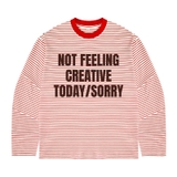 Áo thun NULLED tay dài sọc ngang in hình màu đỏ Mood Off Tee N-T308-HC-T17-DO