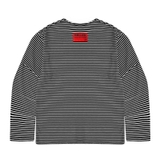 Áo thun NULLED tay dài sọc ngang in hình màu đen Mood Off Tee N-T344-HC-T17-DVD