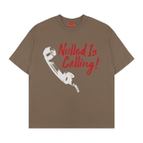 Áo thun in hình retro NULLED màu nâu The Call Tee N-T348-N-T00-N