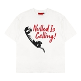 Áo thun in hình retro NULLED màu trắng The Call Tee N-T309-N-T00-T