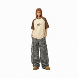 Áo thun raglan in hình màu nâu be NULLED Vintage Roadster Tee N-T310-07-BN