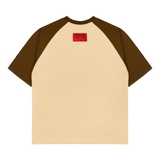 Áo thun raglan in hình màu nâu be NULLED Vintage Roadster Tee N-T310-07-BN